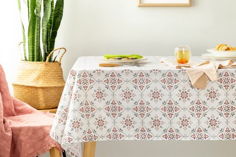 Factory Outlet Hot Sale Dining Table Cover Print Polyester Cotton Tablecloth