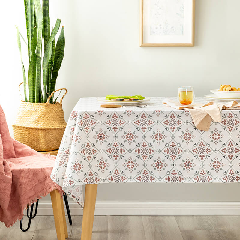 Factory Outlet Hot Sale Dining Table Cover Print Polyester Cotton Tablecloth