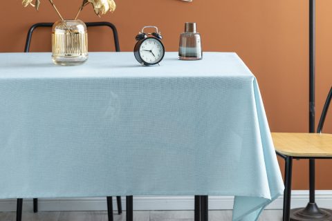 Colorful Polyester Linen Like Solid Tablecloth for Kitchen & Party
