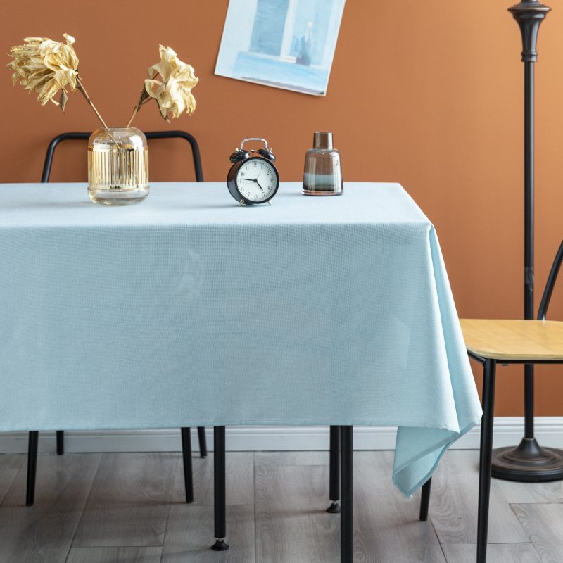 Colorful Polyester Linen Like Solid Tablecloth for Kitchen & Party