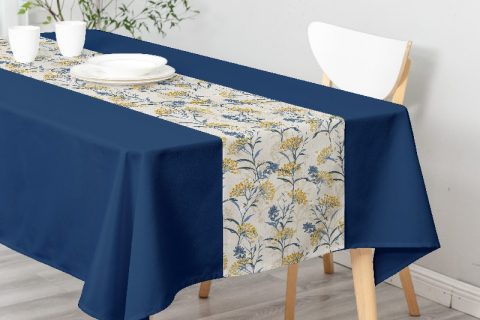 New Fashion Polyester Modern Style Elegant Office Home Tablecloth & Runner Set