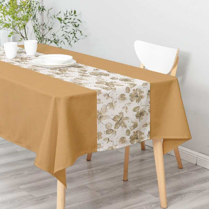 New Fashion Polyester Modern Style Elegant Office Home Tablecloth & Runner Set