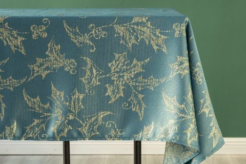 Hot Sale New Design Polyester Jacquard Christmas Tablecloth for Party & Kitchen Decoration