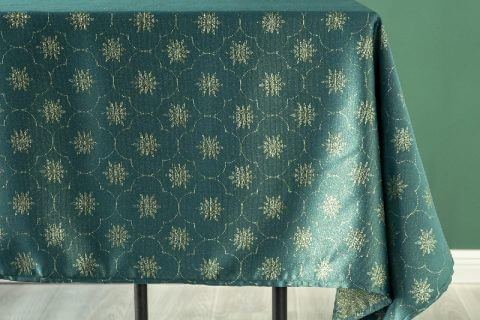 New Design Jacquard Polyester Customized Christmas Festival Wedding Tablecloth