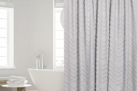 100% Polyester New Design Luxury Concise Style Shower Curtain for Bathroom