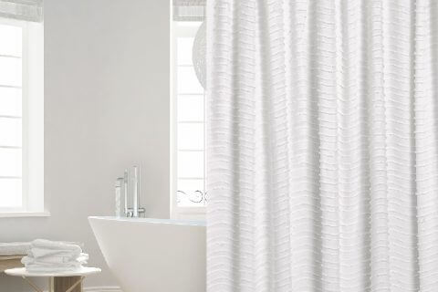 Factory Outlet High Quality Solid Polyester Classic Elegant Style Shower Curtain
