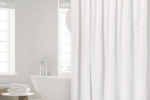 China Supplier 100% Polyester New Design Customized Size Shower Curtain