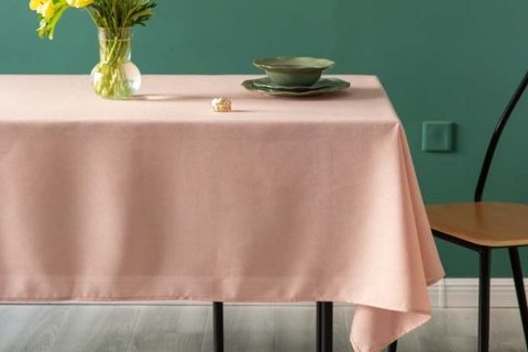 China Supplier 100% Polyester Solid Multicolor Fresh Simplicity Artistic Tablecloth for Kitchen & Party